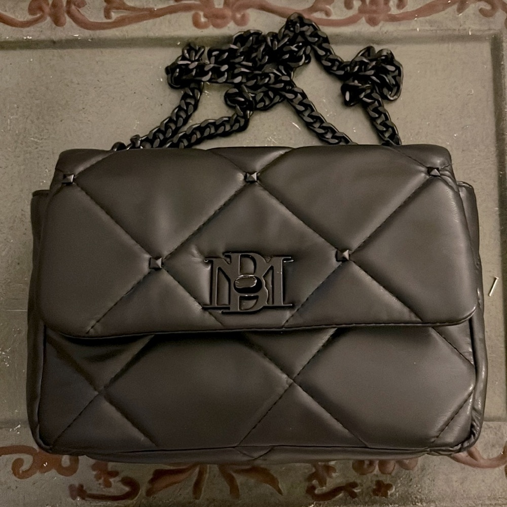 Badgley Mischka Black Quilted Handbag